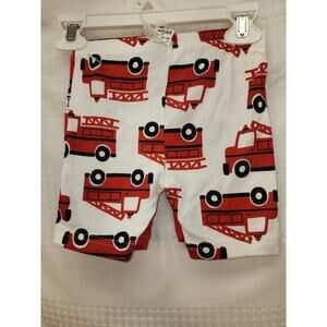 Carters Pajama Shorts 2 Pack Size 2t Firetruck Fitted White Red 4236